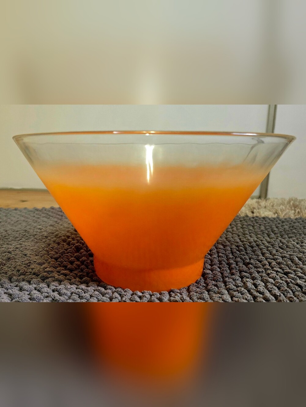 Orange Ombre Glass Serving Bowl
